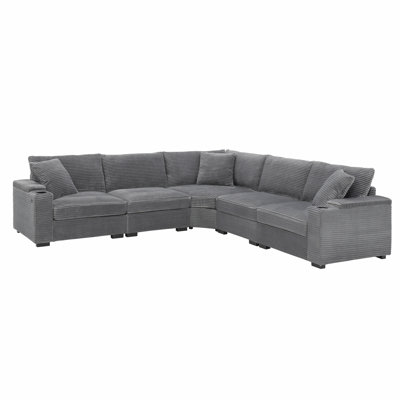 Sectionals With Storage 104 Inch Corduroy Modern Corner Sofa For Home