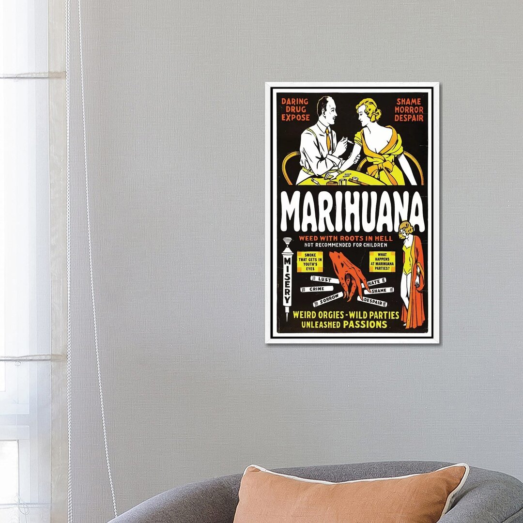 Leinwandbild Marihuana Film Poster II von Radio Days