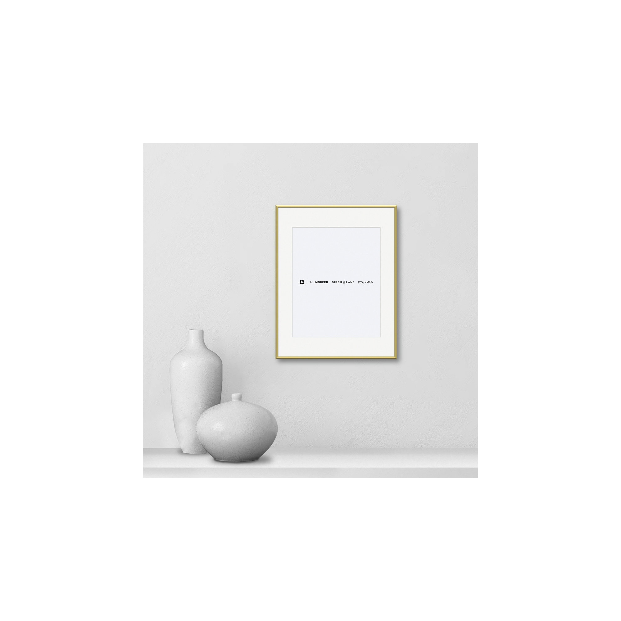 Feronia Metal Picture Frame with Mat, 8" x 10", Gold