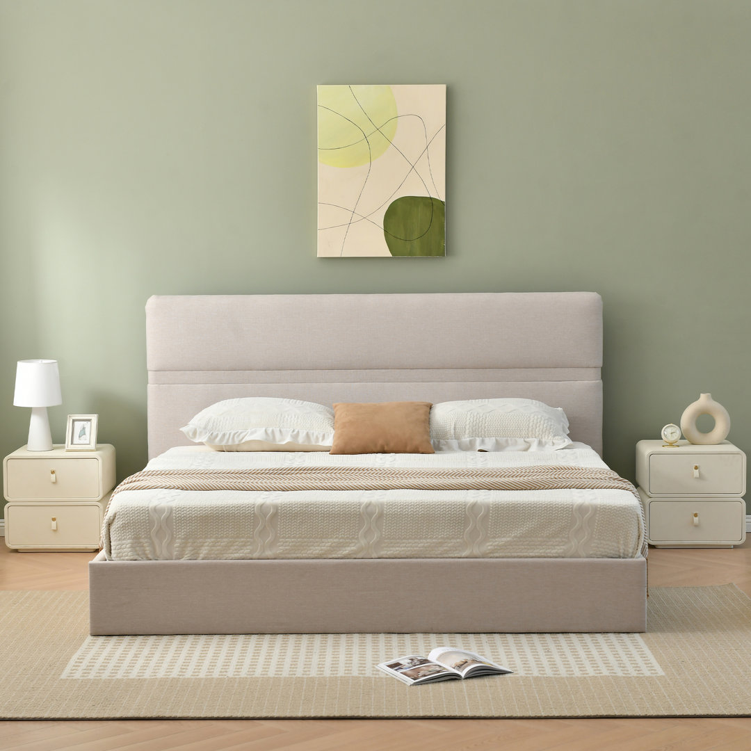 Montel Hydraulic Lift Up Storage Upholstered Platform Bed Latitude Run® 