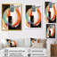 «Gisla Orange Geometric Rhythms I», reproduction sur toile-88519316-88519308
