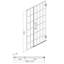 Porte de douche en verre à motif 40 po x 72 po noir mat avec pivot et design pour salle de bain l 40 po x H 72 po, raffinée