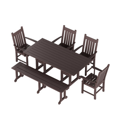 Laguna 6 - Person Patio Dining Set with Rectangular Table