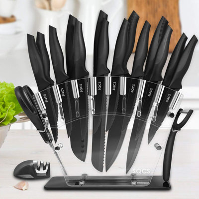18 Pcs Kitchen Knife Set, Stainless Steel, Rust Resistant