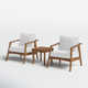 Akiva 2 - Person Patio Conversation Sets with Cushions