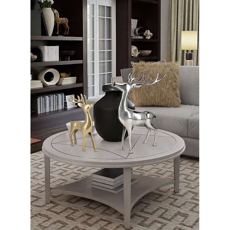 Jakaila Animals Figurines & Sculptures, 13.5" H x 8" W x 8" D, Gold