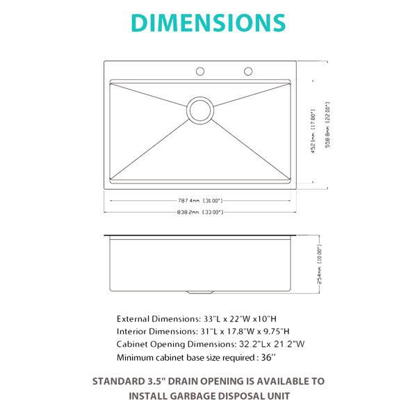 Dimensions du produit
