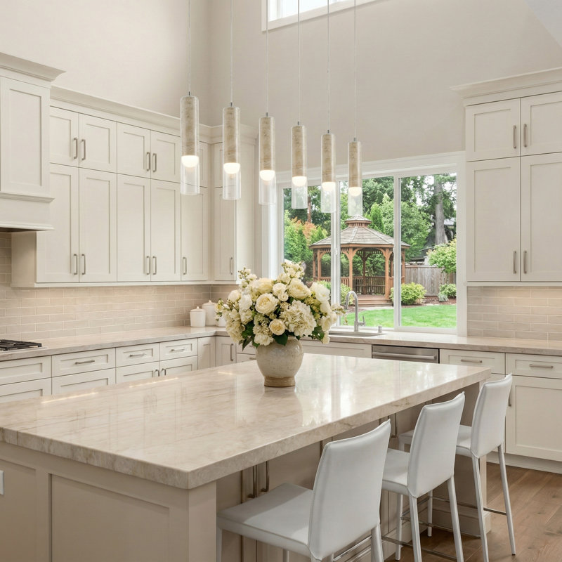 Zara Linear Island Pendant - Brushed Nickel