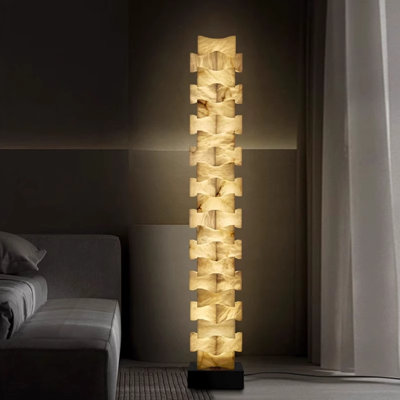 Black+White Marble Free form Floor Lamps