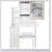 Compact 29.2-Inch Vanity Table With LED Mirror, Power Station, And Hair Dryer Bracket For Small Bedrooms-1194500399