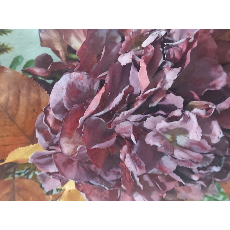 Burgundy Hydrangea Fall Wreath