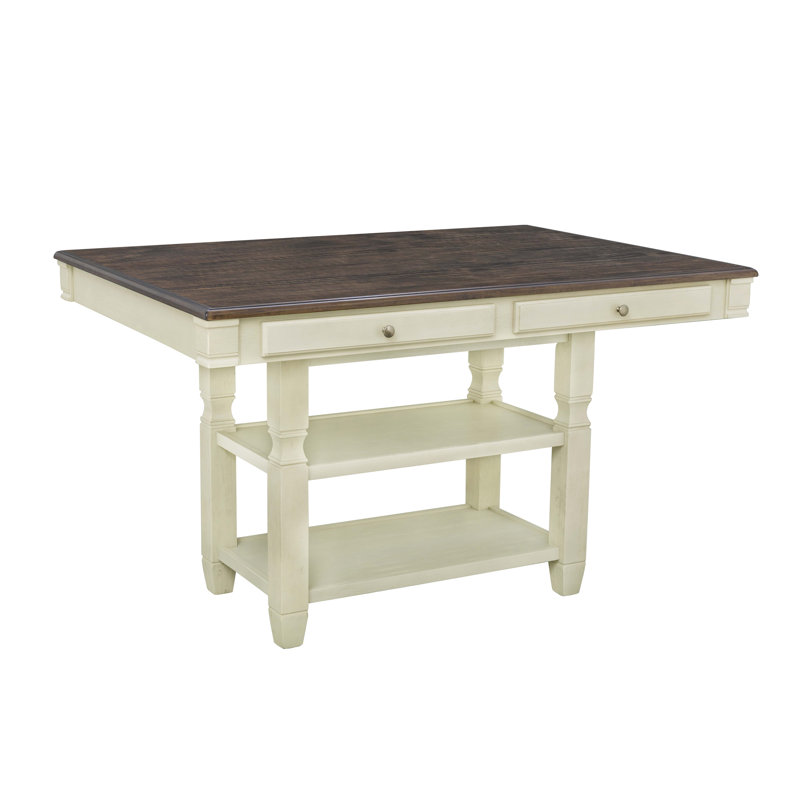 Nana Acacia Solid Wood Dining Table, White