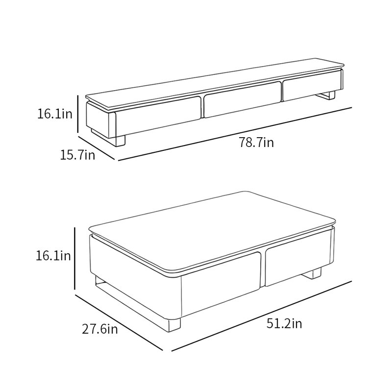 Sintered stone desktop Living Room Table Sets