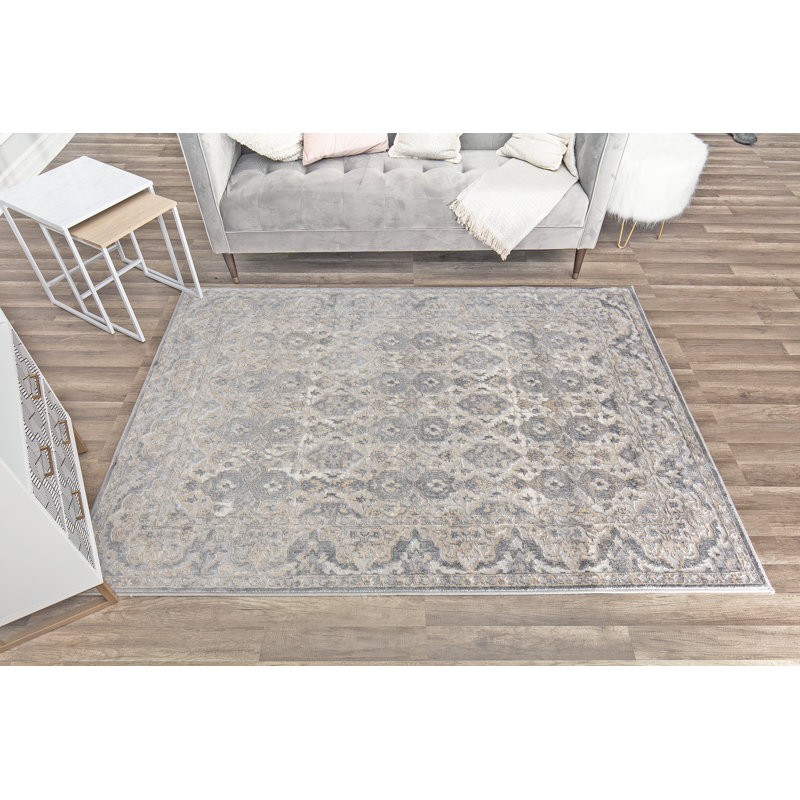 Tapis taupe gris Elliana, Rectangle 8 pi x 10 pi