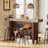 Modern 2-Tier Bar Table Footrest Home Bar Unit Corner Mini Coffee Bar Cabinet Kitchen Pub-1846060482