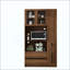 Tall Kitchen Pantry Cabinet With Multi-Functional Pull-Out Multi-Tier Storage Shelf,  4-Tier Side Shelf, 2 Drawers,With Glass Door,Freestanding Food Hutch With Microwave Stand For Dining Room