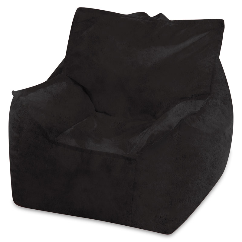 Fauteuil à billes Posh Creations, Fausse fourrure de lapin noire