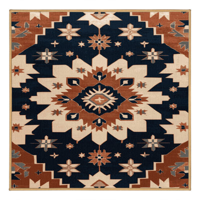 Machine Washable Turkish Brown Area Rug