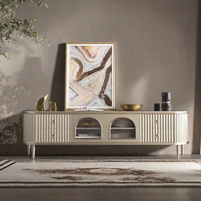 Light luxury high-end design sense TV cabinet