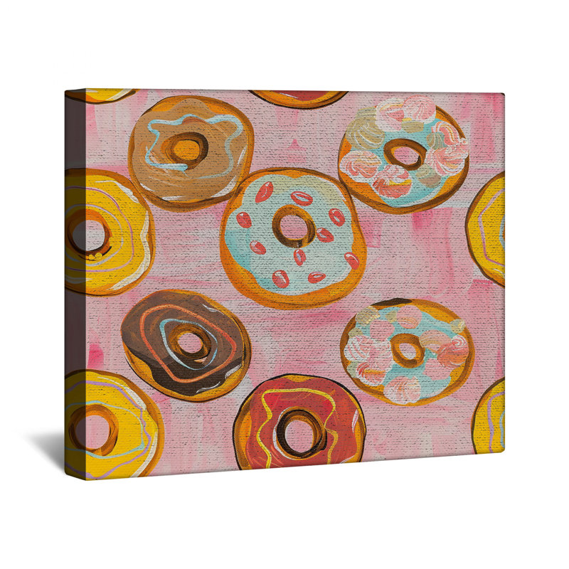 Décoration murale en toile Donuts - nourriture en plusieurs tailles, 20 po x 24 po