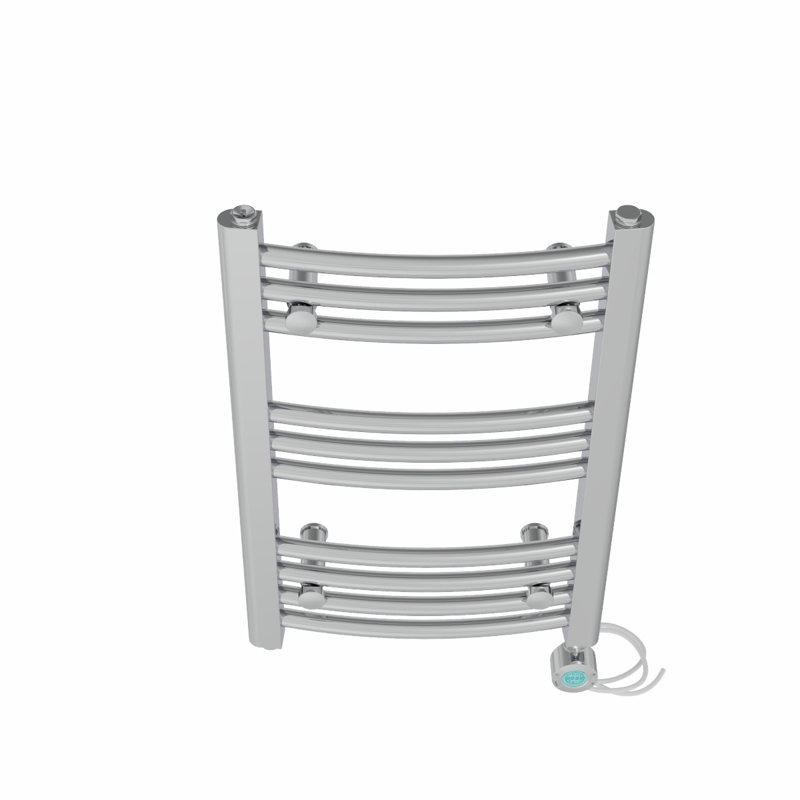 Curved Towel Rail Heated Towel Rails, Chrome, 60" H x 40" W x 4.5" D