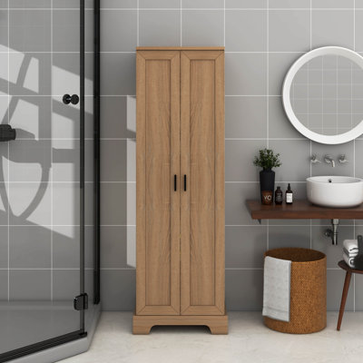 Storage Cabinet With Two Doors For Bathroom, Office, Adjustable Shelf