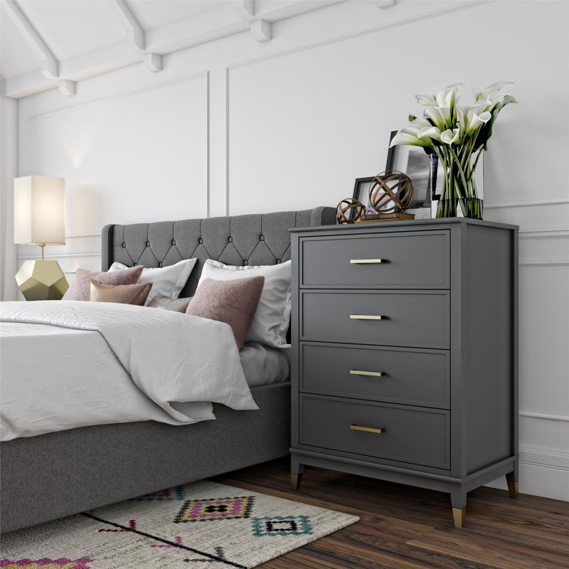 75cm W 4 - Drawer Chest of Drawers, Graphite Grey