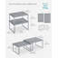Étagères à épices, ensemble de 4 organisateurs de tablettes d'armoire en métal, organisateurs de comptoir, élévateurs de tablettes, empilables, extensibles, argent