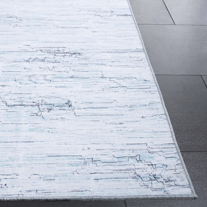 Tapis gris / turquoise Kochyar 914, Rectangle de 5 pi x 8 pi