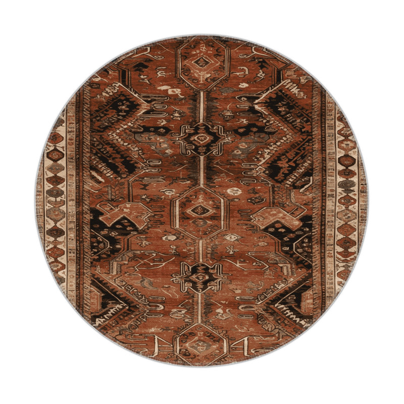 Turkish Brown Indoor and Outdoor Area Rug, Rectangle 9' x 12'