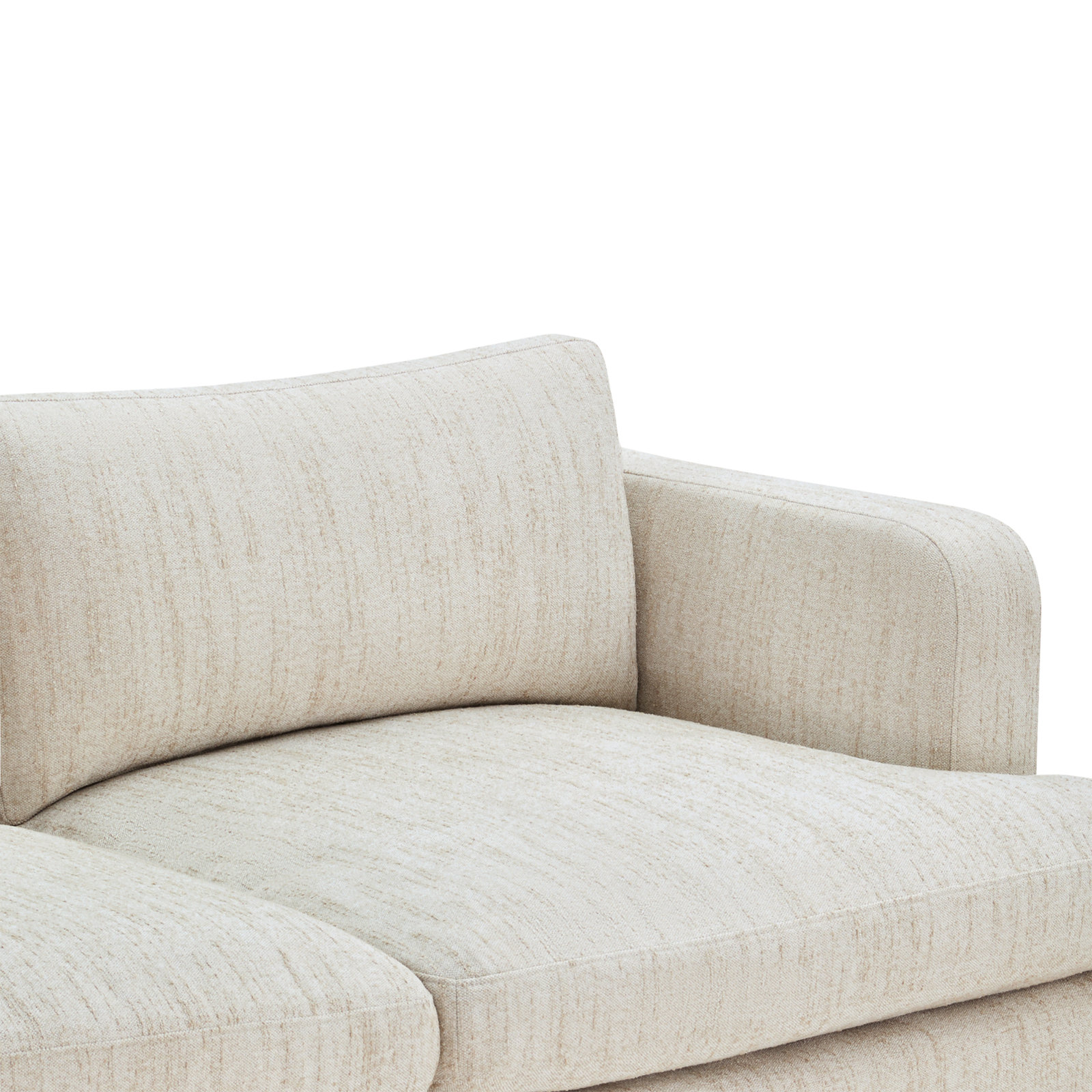 Jolie 116" Modular Sectional, Mellow Natural Textured Boucle