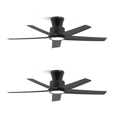 2pcs 44-inch Ceiling Fan With Led Light