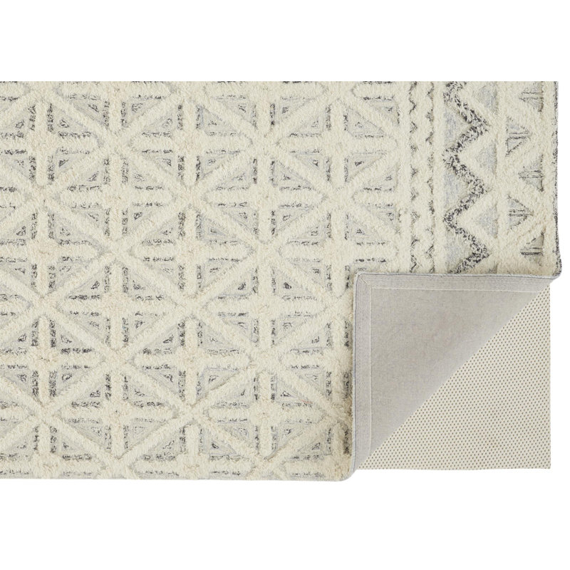 Saint Lucia Wool Geometric Area Rug, Rectangle 8' x 10'