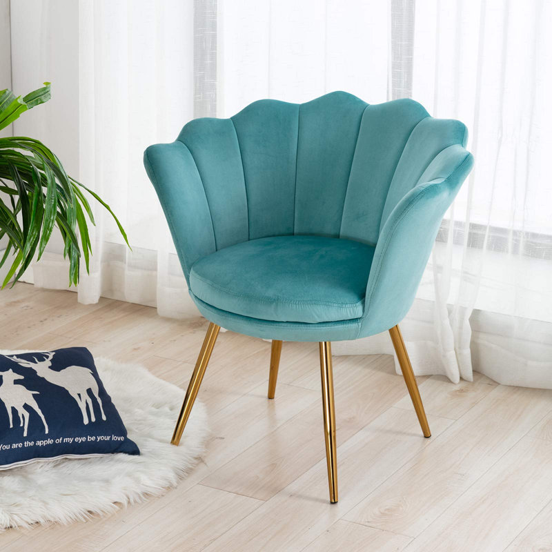 Arago Upholstered Bar Stool, Light Blue