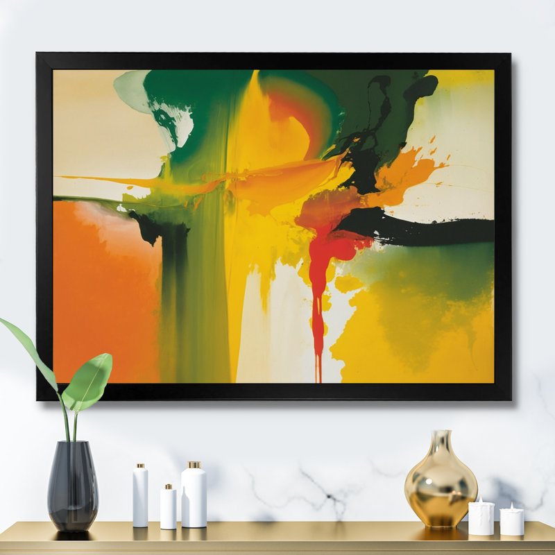Ramla «Moss», impression sur toile, Impression noire sur toile encadrée, H 12 po x l 20 po x P 1 po