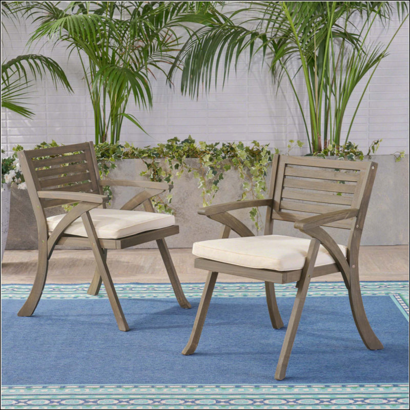 Chaise d'extérieur en bois d'acacia
