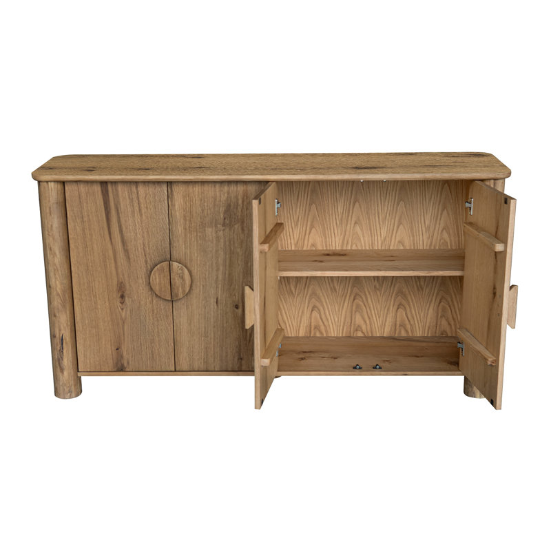 Buffet 4 portes en chêne Heckman, brun