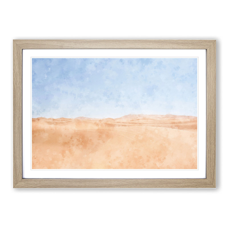 Sand Dunes of Morocco - Picture Frame Graphic Art, 36cm H x 48cm W x 2cm D, Oak Framed