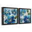 «Flowering Blues I», peinture sur toile 2 pièces-1295212469-1295212468