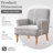 Upholstered Wooden Armchair-973662660