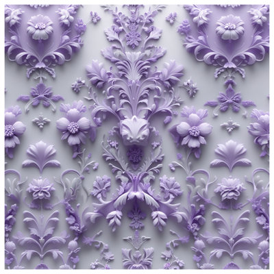 Lavender Floral Motif Comforter