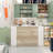 Gradon Rectangle Synthetic Laminate Reception Desk with Filing Cabinet