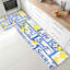 Blue Tile Lemon Quote 2 Pack Kitchen Area Rugs, Kitchen Sink Area