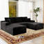 Canapé modulaire en forme de U Koli Boneless, canapé modulaire à compression, velours côtelé-953082217-953082216
