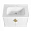 Meuble-lavabo à fermeture en douceur avec lavabo