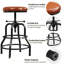 Upholstered Counter Stool with Metal Frame-1280351646