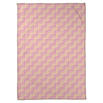Couverture polaire à rayures classic basketweave
