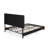 [Ship To Canada Only] King-Size Upholstered Platform Bed Frame With Contemporary Tufted Waffle Stitching, Easy Assembly, Black