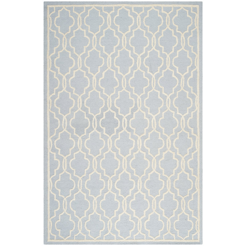 Malaki Geometric Wool Hand Woven Area Rug, Rectangle 183 x 274 cm