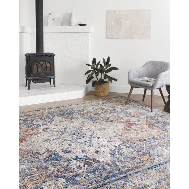 Tapis bleu marine Richmond Valley, Rectangle 9 pi 6 po x 13 pi 3 po